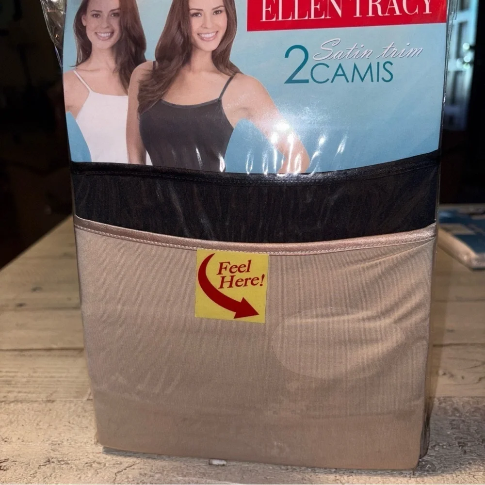 Ellen Tracey 2 Satin Trim Camis Women’s Sz XXL 20-22 Ultra Soft Natural Slimming - Picture 5 of 8